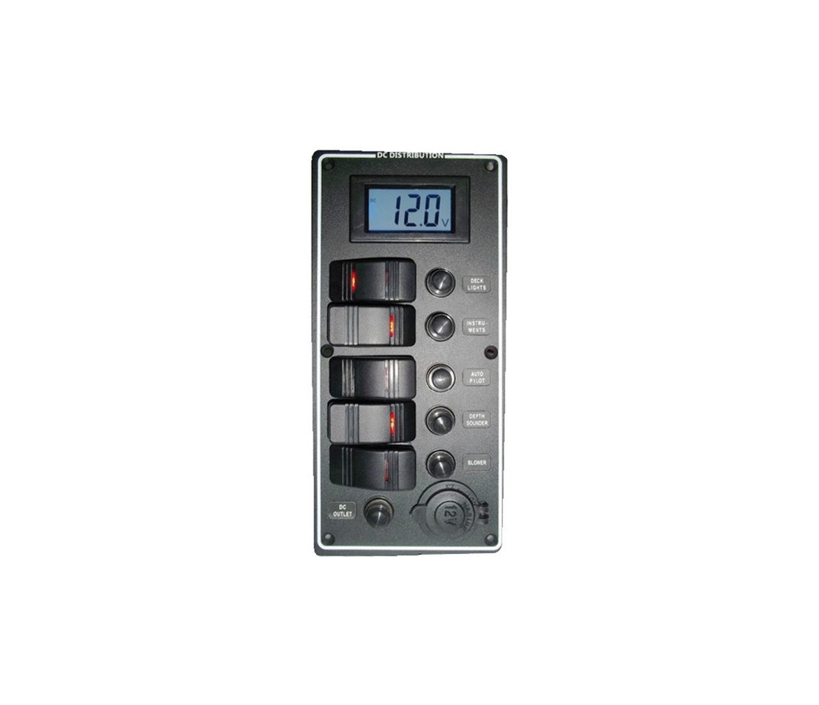 Electrical panel PCAL series with 9-32V digital voltimeter