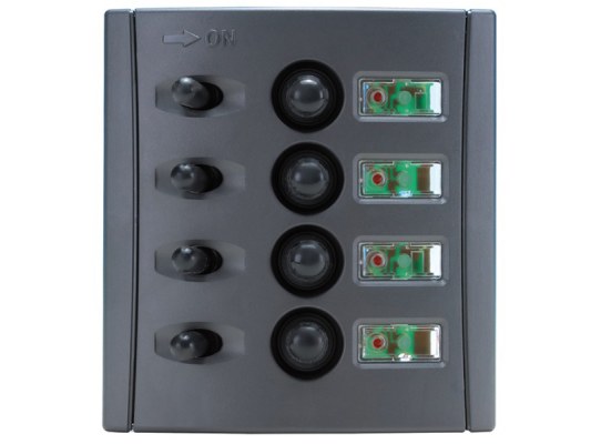 Panel Electrico policarbonato 4 interruptores LED