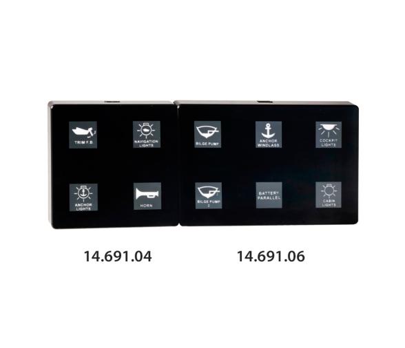 Panel Táctil Eléctrico 6 Interruptores