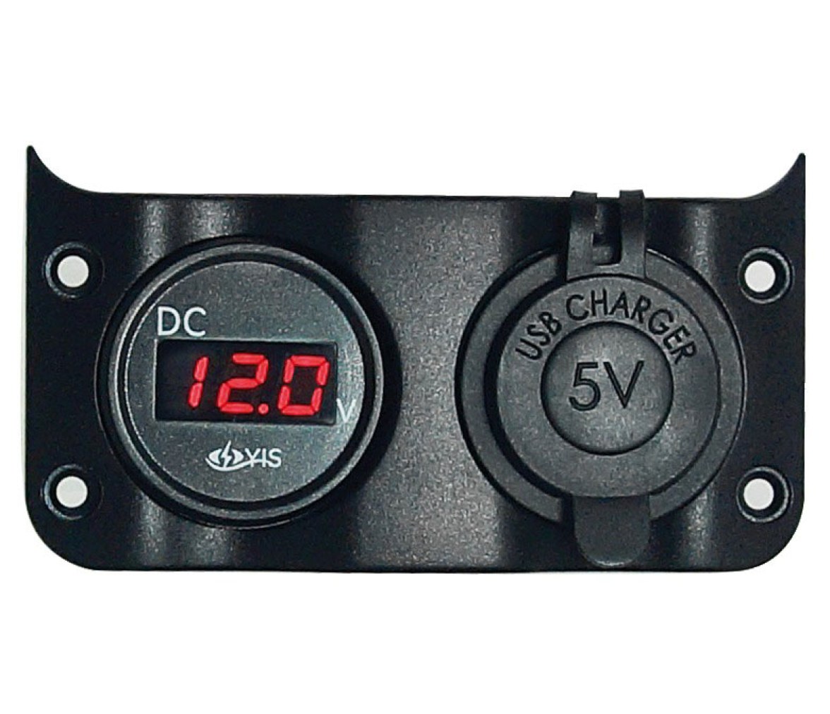 Panel Voltimetro con Doble USB