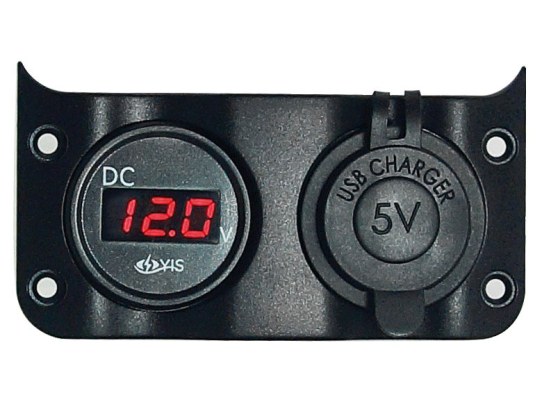 Voltmeter Panel with Double USB
