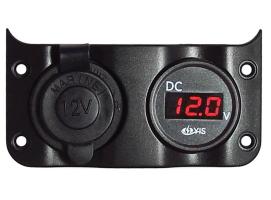 Panel Voltimetro con Enchufe 12V