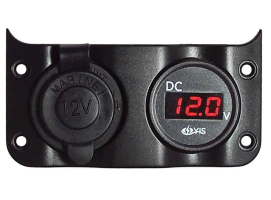 Voltmeter Panel with 12V Plug