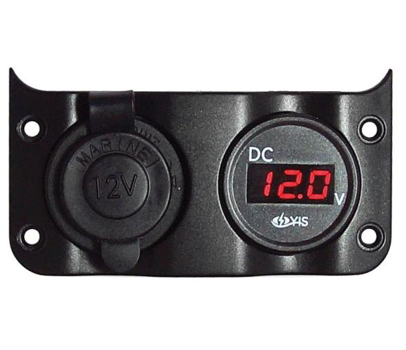 Panel Voltimetro con Enchufe 12V