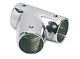 Pareja de Uniones T 60º de 22mm Latón Cromado