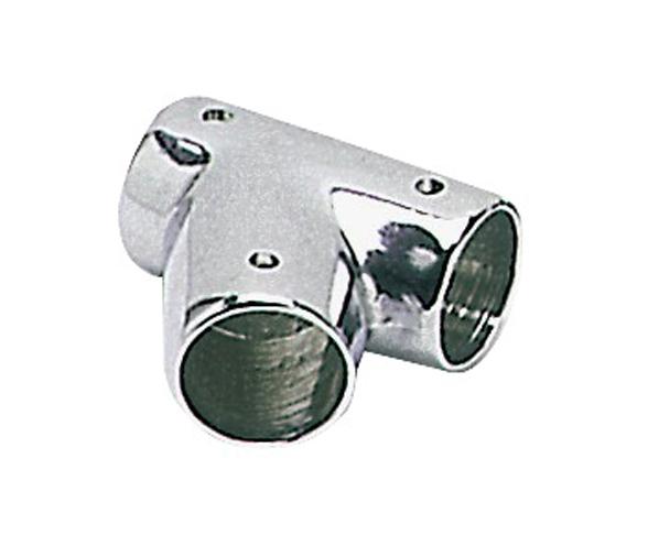 Pareja de Uniones T 60º de 22mm Latón Cromado