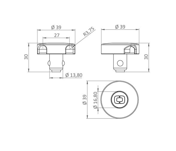 Parte Removible Negra de Bloqueo Rápido