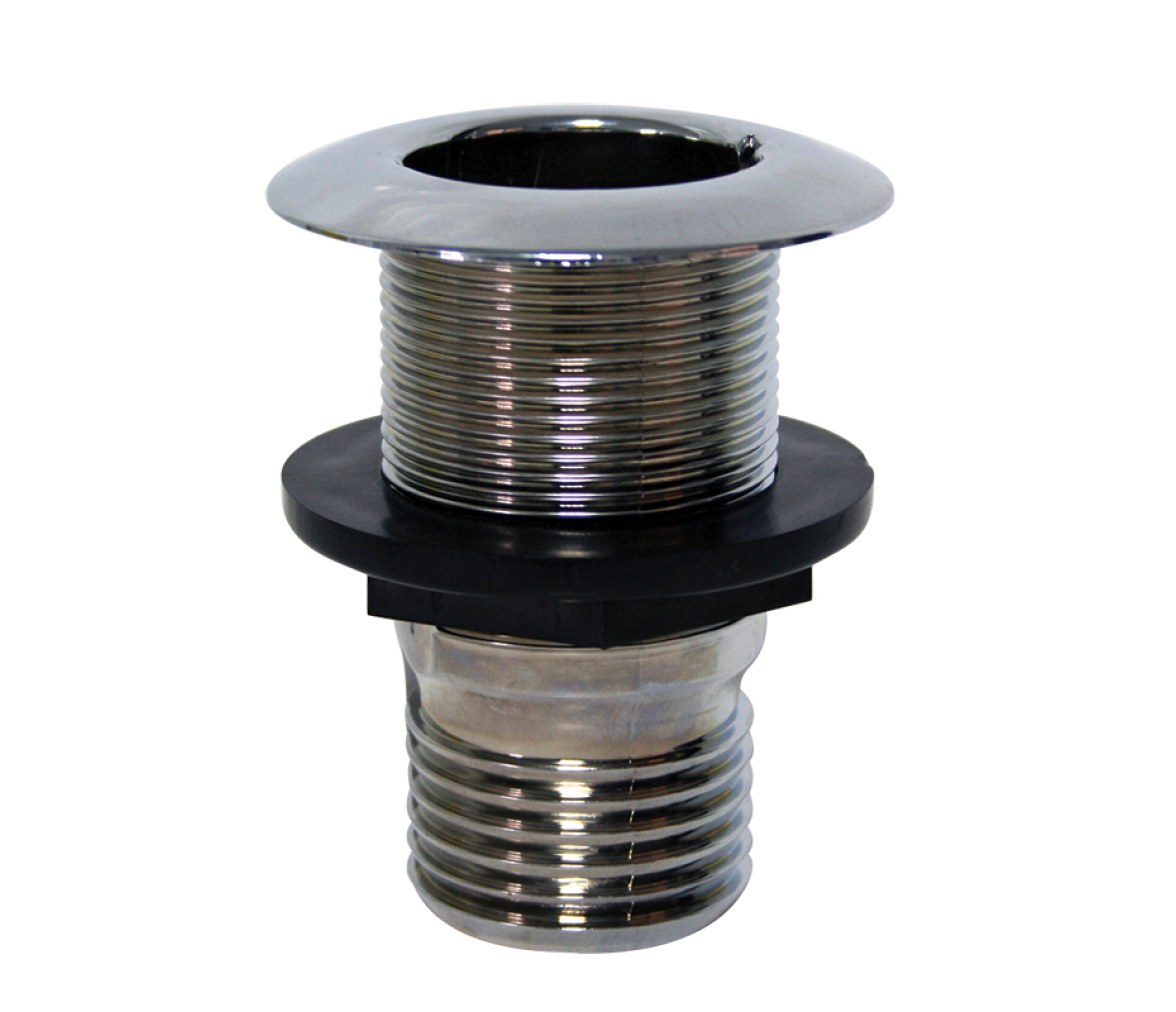 Pasa cascos para tubo de 3/4", cromado