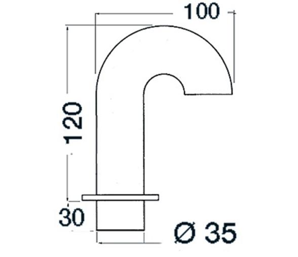 Pasacables en Acero Inoxidable 120 mm