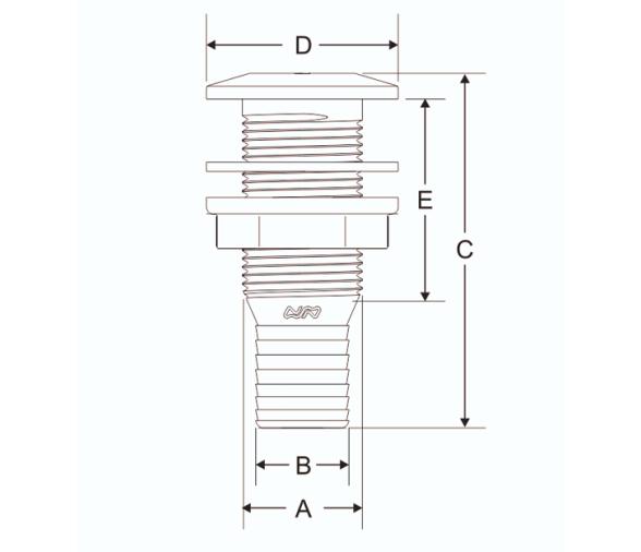 Pasacasco para válvula, con conector para manguera y arandela, ISO