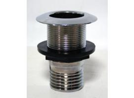 Pasacascos Cromado para Tubo 1.5 Con Tuerca de Plastico