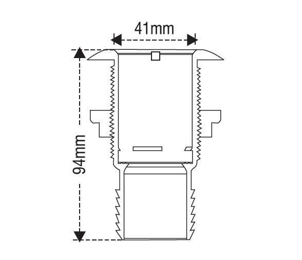 Pasacascos Cromado para Tubo 1.5 Con Tuerca de Plastico