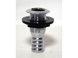 Pasacascos Cromado para Tubo 1 con Tuerca de Plastico