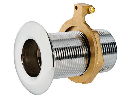 Chromed Brass Thru Hull Threaded