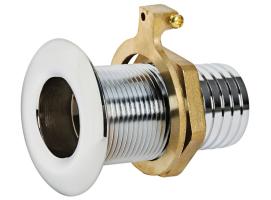 Chromed Brass Thru Hull Barbed