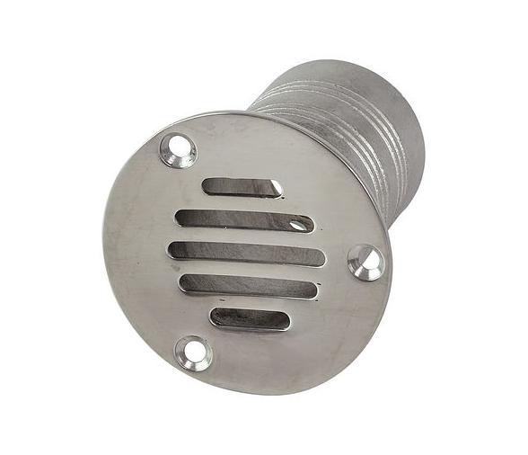 Pasacascos drenaje bañera en acero inox.