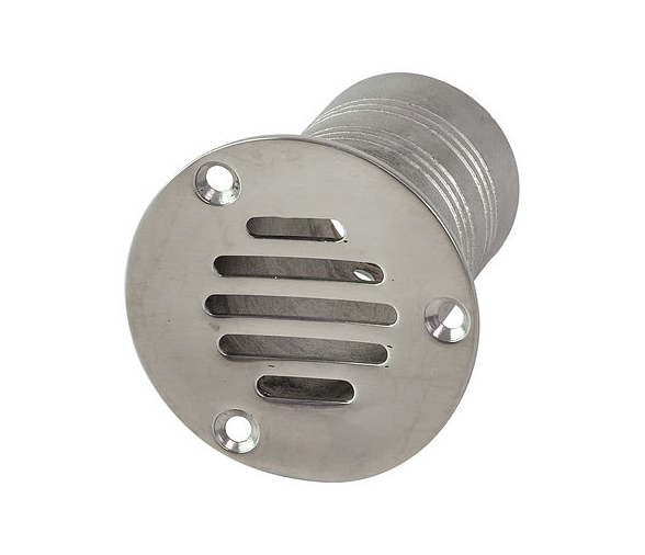 Pasacascos drenaje bañera en acero inox.