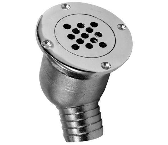 Pasacascos drenaje antiretorno acero inox 45 grados