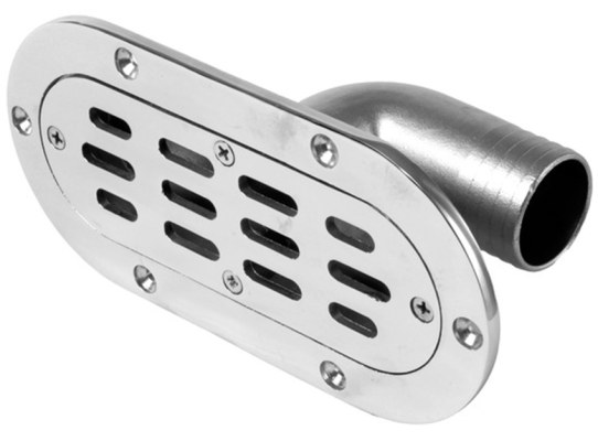 Oval cockpit drain stainless steel
