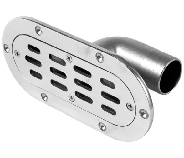Pasacascos drenaje acero inox oval