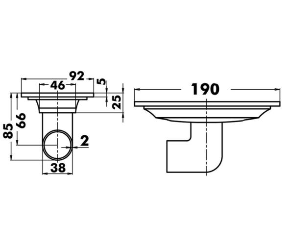 Pasacascos drenaje acero inox oval