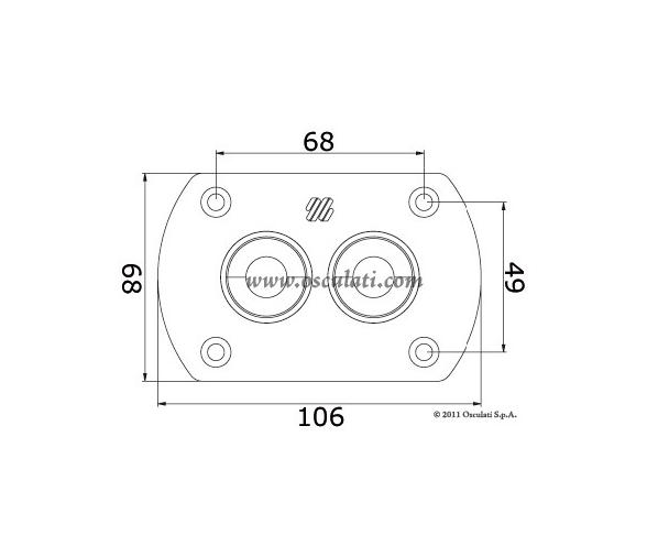 Pasacascos Mamparo Tubo Doble para Direccion Hidraulica