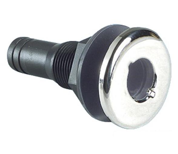 Pasacascos Nylon Negro Frontal Inox