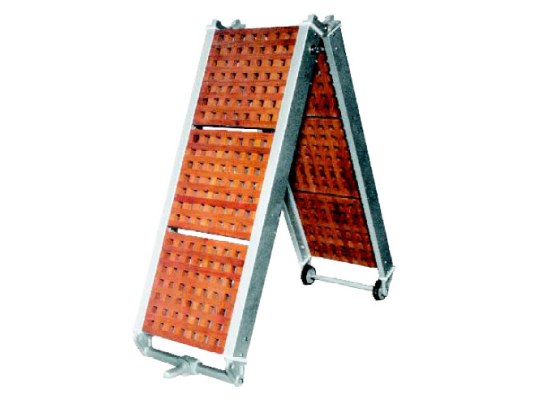 Pasarela Plegable Con Suelo de Madera 250 cm