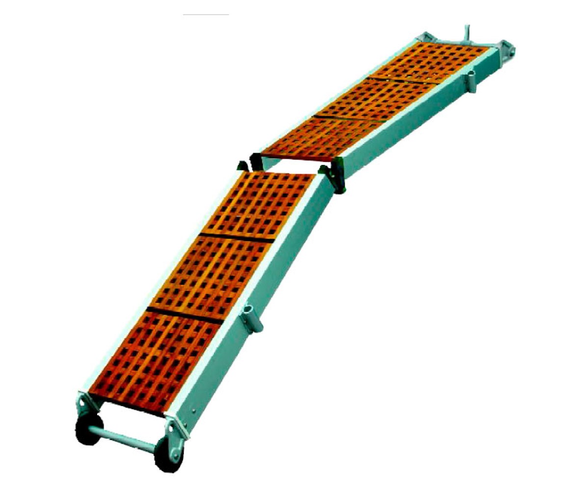 Pasarela Plegable Con Suelo de Madera 250 cm