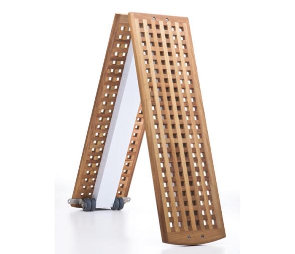 Pasarela Plegable Aluminio Suelo Madera de Rejilla Poker