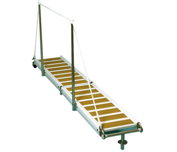 Pasarela Plegable Aluminio Suelo Madera Iroko