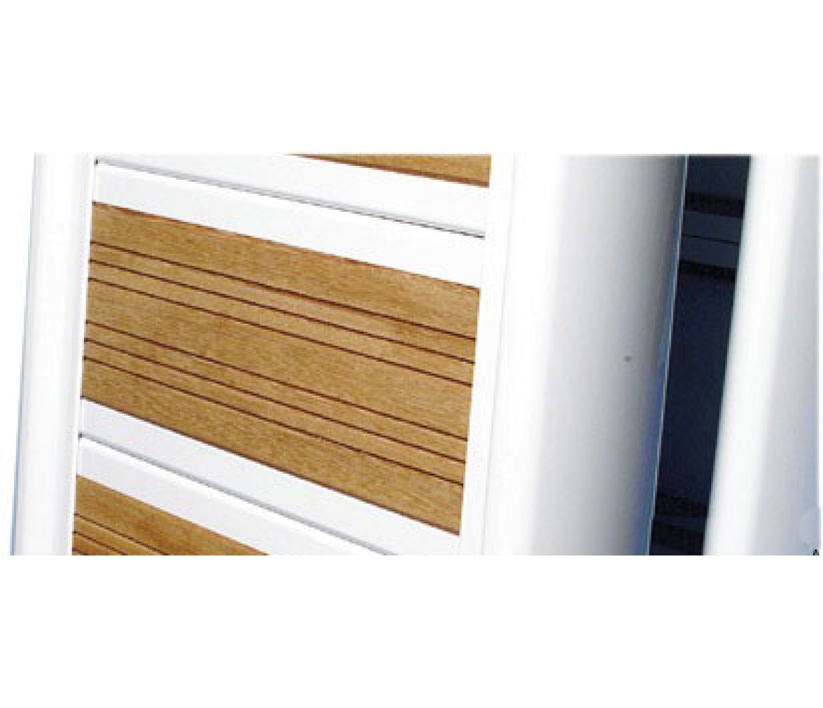 Pasarela Plegable Aluminio Suelo Madera Iroko