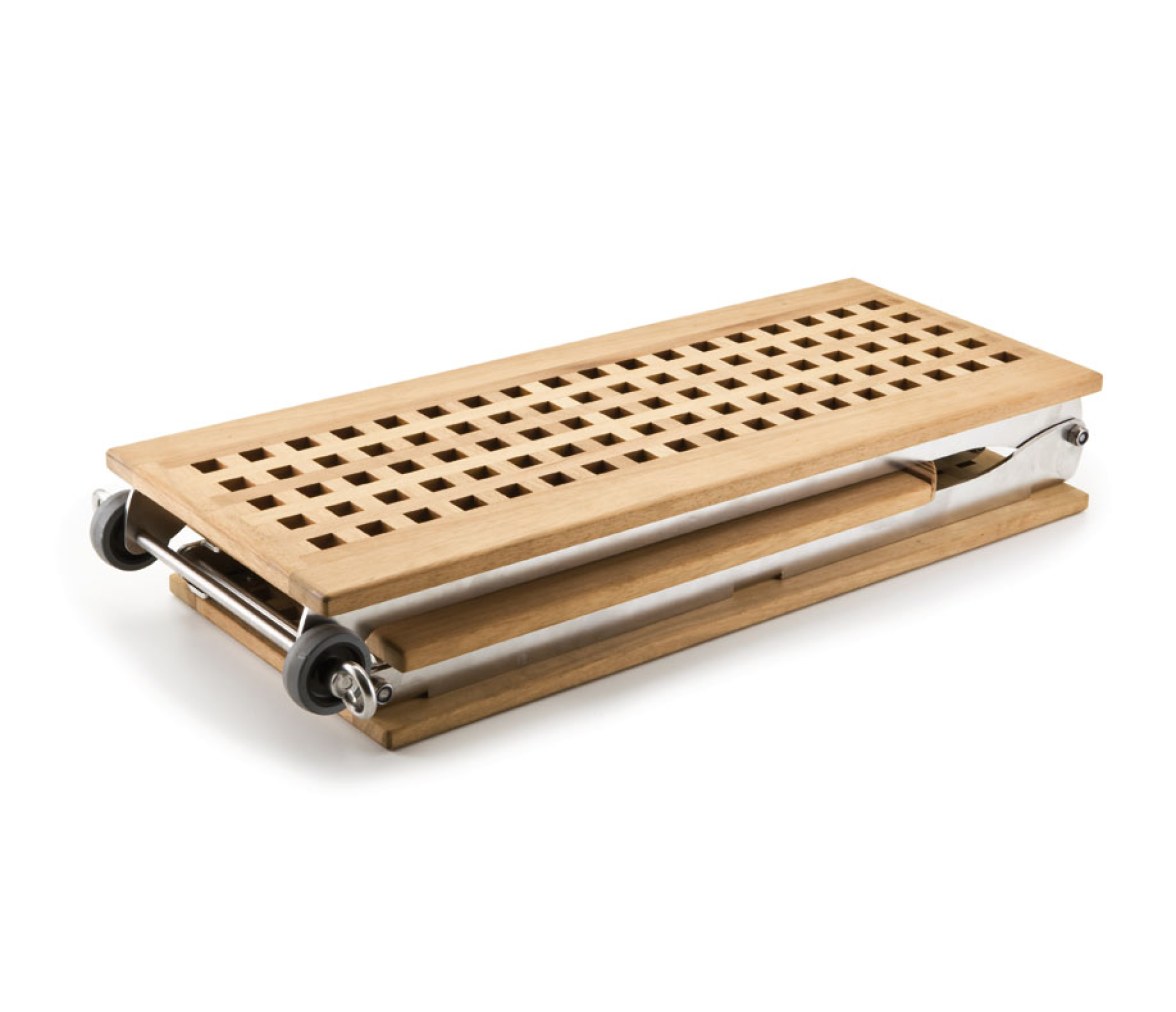 Pasarela Plegable Inox Suelo Madera de Rejilla Tris