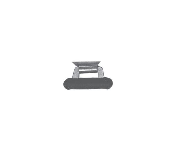 Patin Plastico Negro con Puente Inox 50 mm