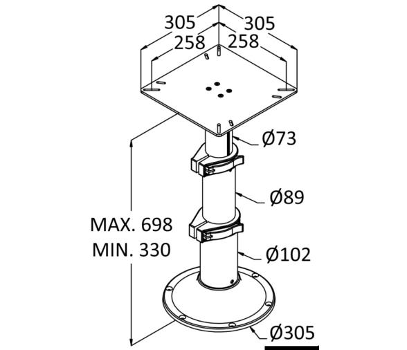 Pedestal de Mesa GIANT Heavy Duty
