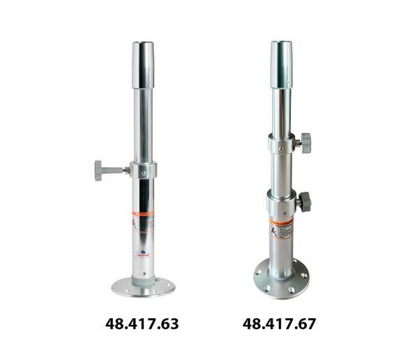 Pedestal de Mesa Aluminio con Cierre de Rosca para Mesas Composite