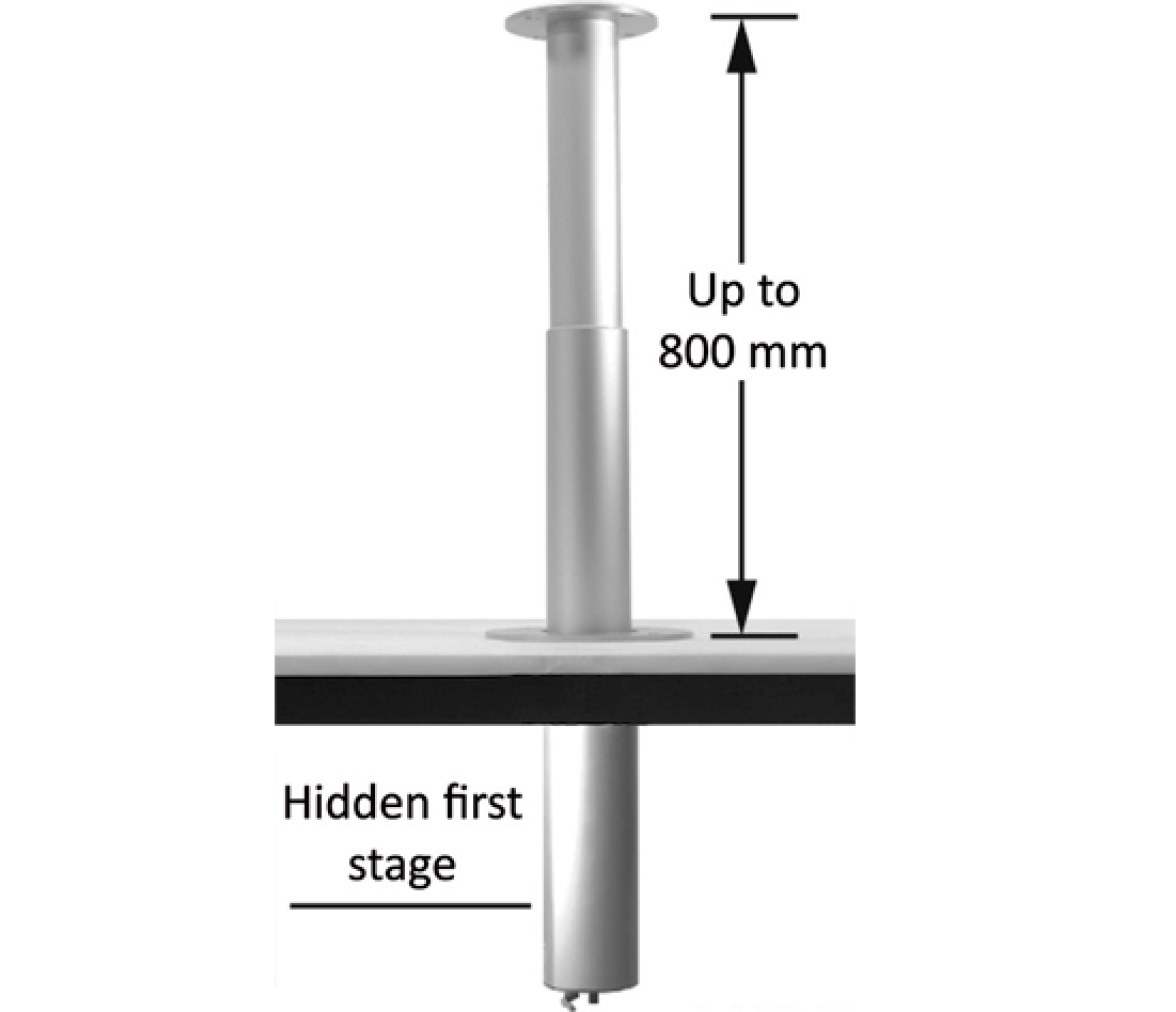 Pedestal de Mesa Plegable de 2 niveles 12V