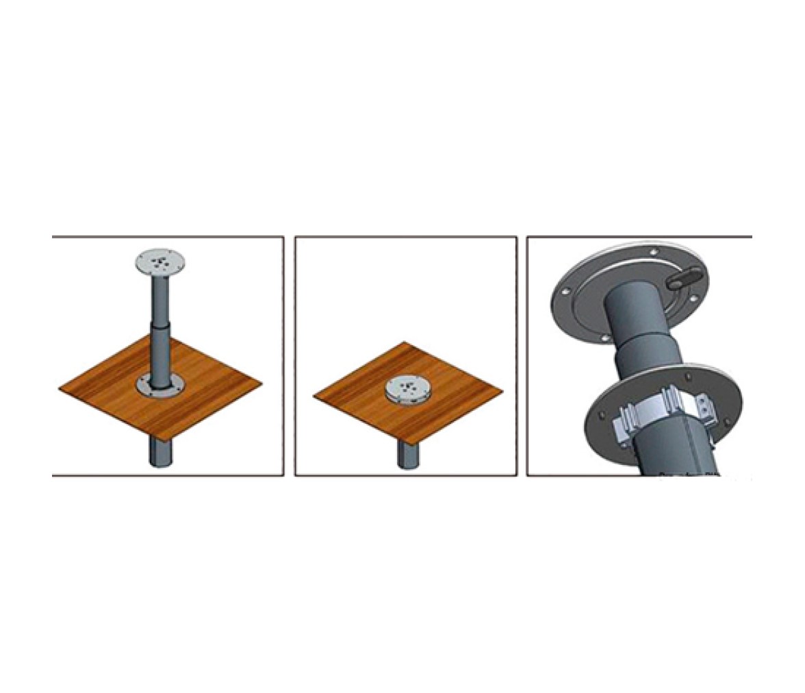 Pedestal de Mesa Plegable de 2 niveles 12V