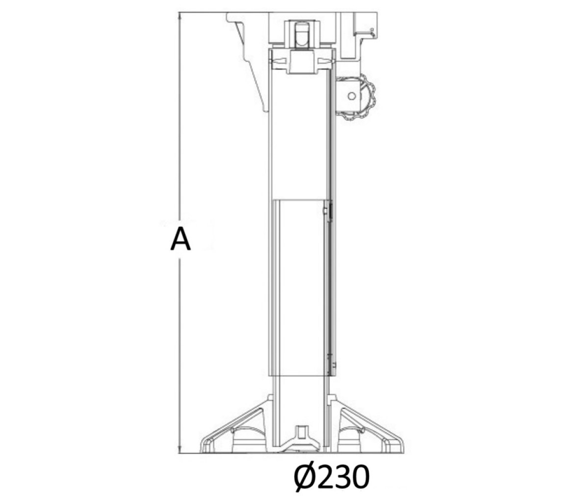 Pedestal Gas Ajustable Waverider Absorción Golpes