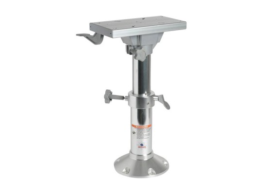 Pedestal Pie Asiento de Aluminio Pulido