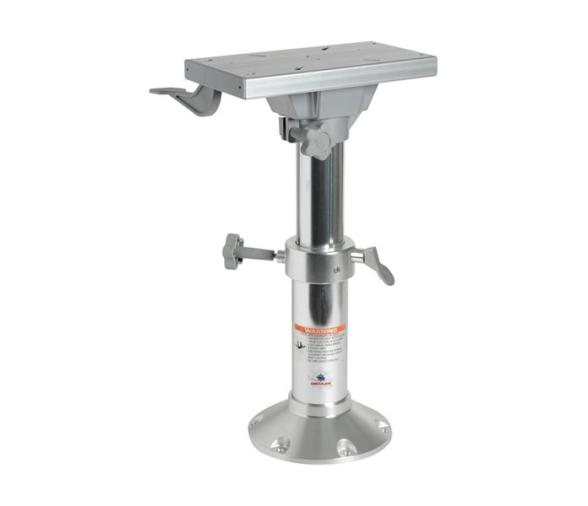 Pedestal Pie Asiento de Aluminio Pulido