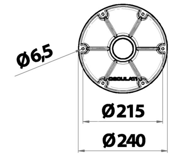 Pedestal de Mesa aluminio base 240 mm