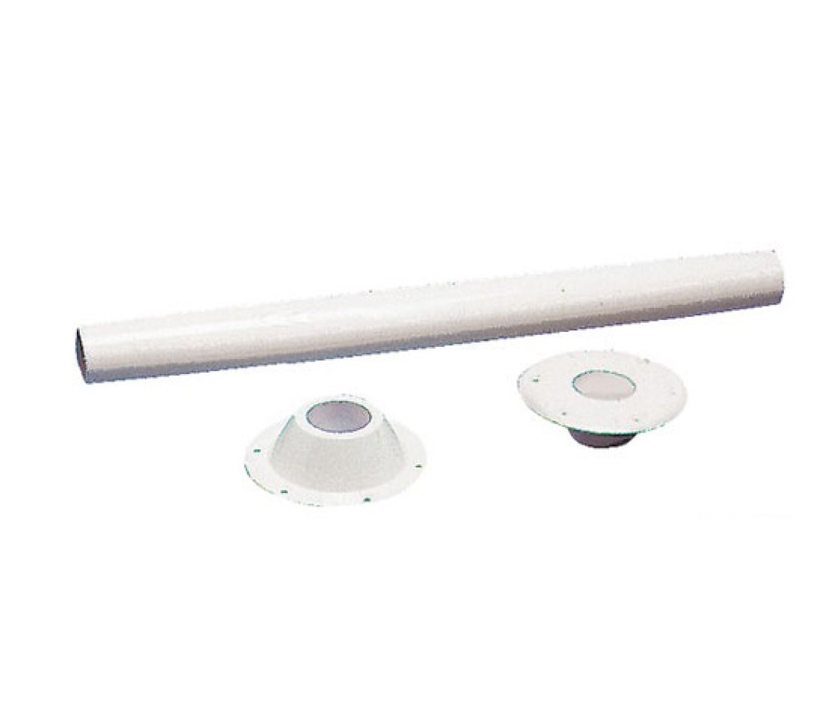 Osculati Pedestal de Mesa Blanco de Aluminio 70 cm