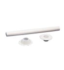 Osculati Pedestal de Mesa Blanco de Aluminio 70 cm