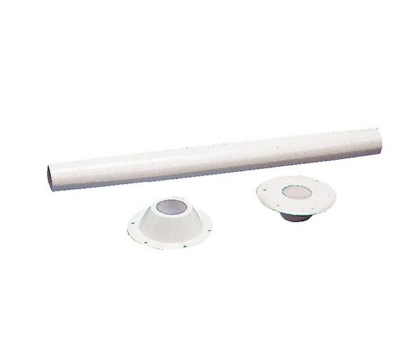 Osculati Pedestal de Mesa Blanco de Aluminio 70 cm