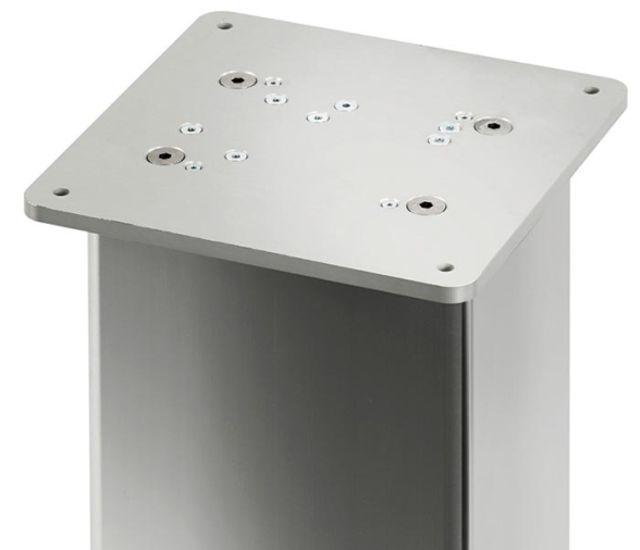 Pedestal Electrico para Mesa Cuadrado Aluminio