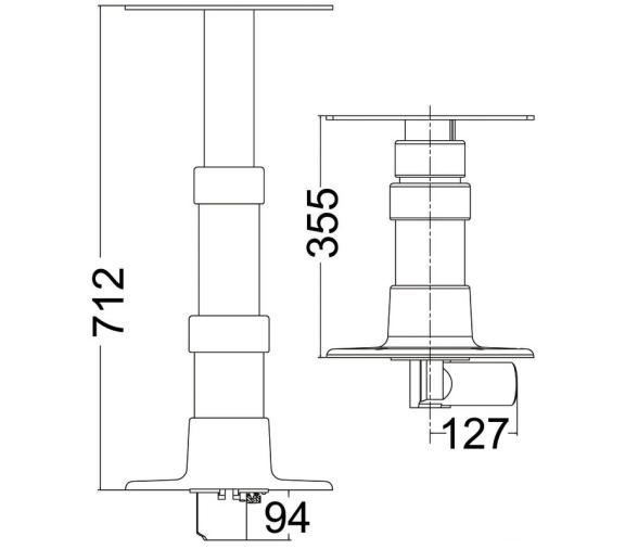 Pedestal Electrico Gigante para Mesa