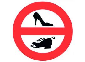Pegatina Prohibido Usar Zapatos Trem