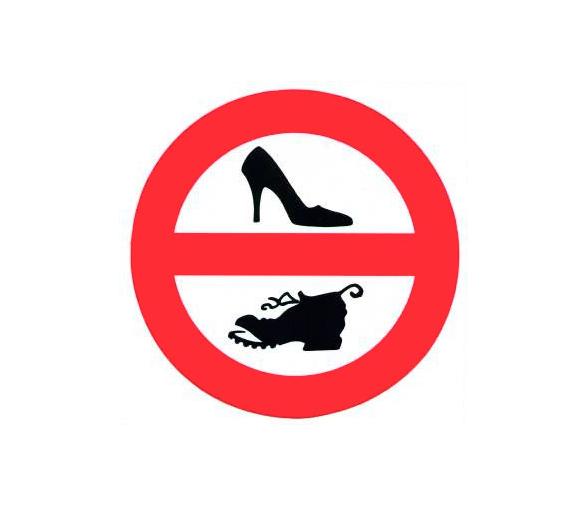 Pegatina Prohibido Usar Zapatos Trem
