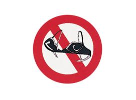 Pegatina PVC Prohibido Llevar Sujetador